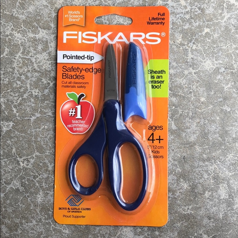 Fiskars Kids Scissors with Sheath - Navy